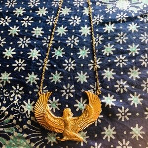 Gold plated handmade Isis pendant necklace